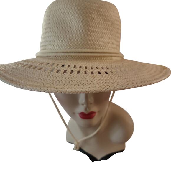 Biltmore x Madewell Straw Hat Packable Wide Brim Chin Strap Coastal Western main image 8